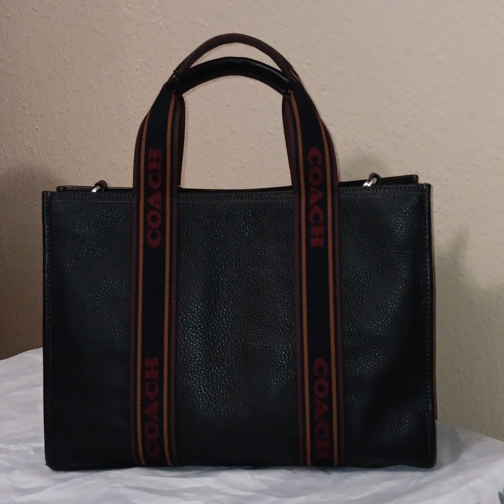 Coach Black and Brown Leather Smith Tote - Picture 12 of 12